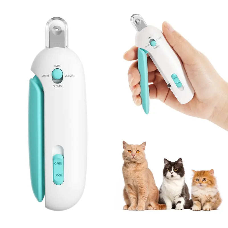 Cat Nail Clipper with Adjustable Trimming Holes – Anti-Splash Grooming Tool