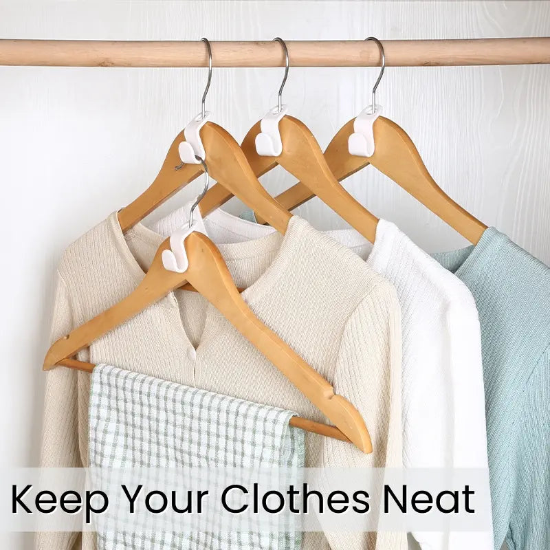 20-Pack Hanger Connector Hooks – Space-Saving Closet Organizer & Hanger Extender