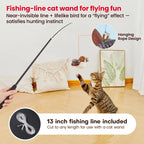 Interactive Flapping Bird Cat Toy – Rechargeable Chirping Toy for Indoor Cats