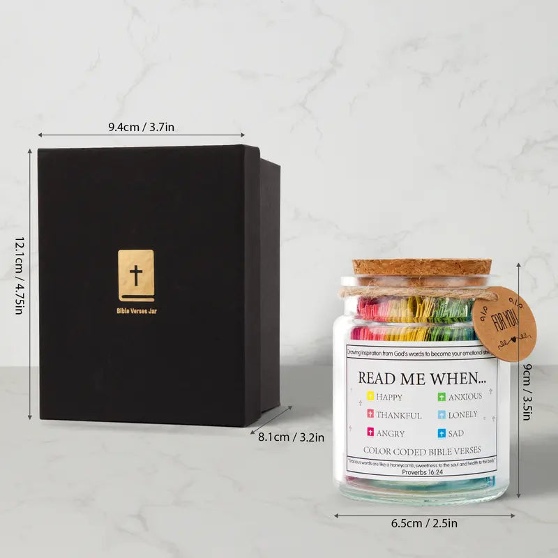 Scripture Verse Jar — Christian Devotional Gift Glass Jar