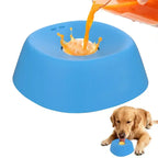 Slow Feeder Dog Bowl for Liquid Treats – No Spill Licking Bowl with Rolling Ball