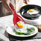 2-in-1 Silicone Spatula Tong – Easy Egg Flipper for Pancakes, Omelets & More