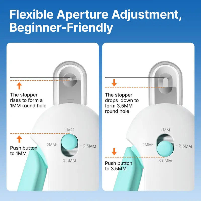 Cat Nail Clipper with Adjustable Trimming Holes – Anti-Splash Grooming Tool
