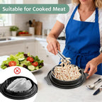 Chicken Breast Shredder Tool – Large Capacity with Visible Lid & Non-Slip Base