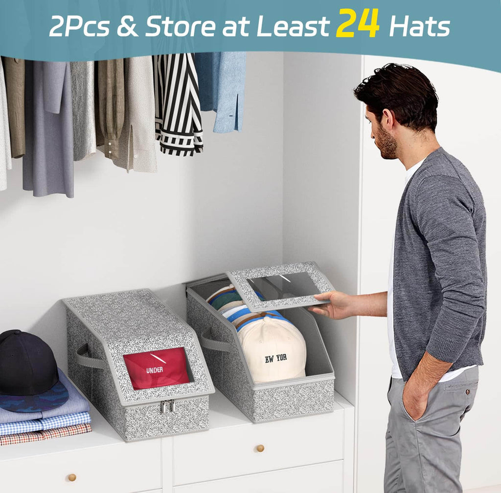 Stackable Hat Storage for Baseball Caps