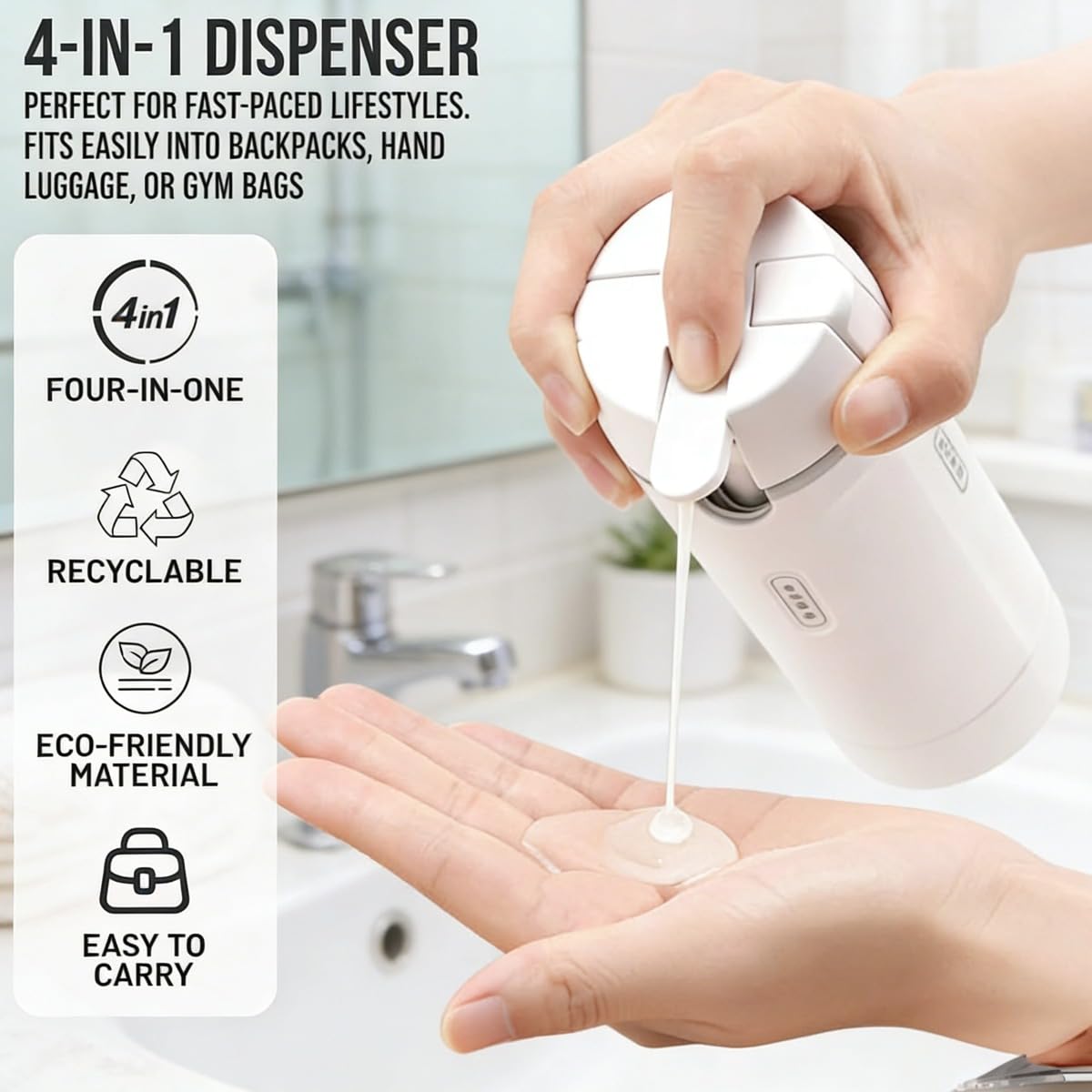 4-in-1 Travel Shampoo Dispenser