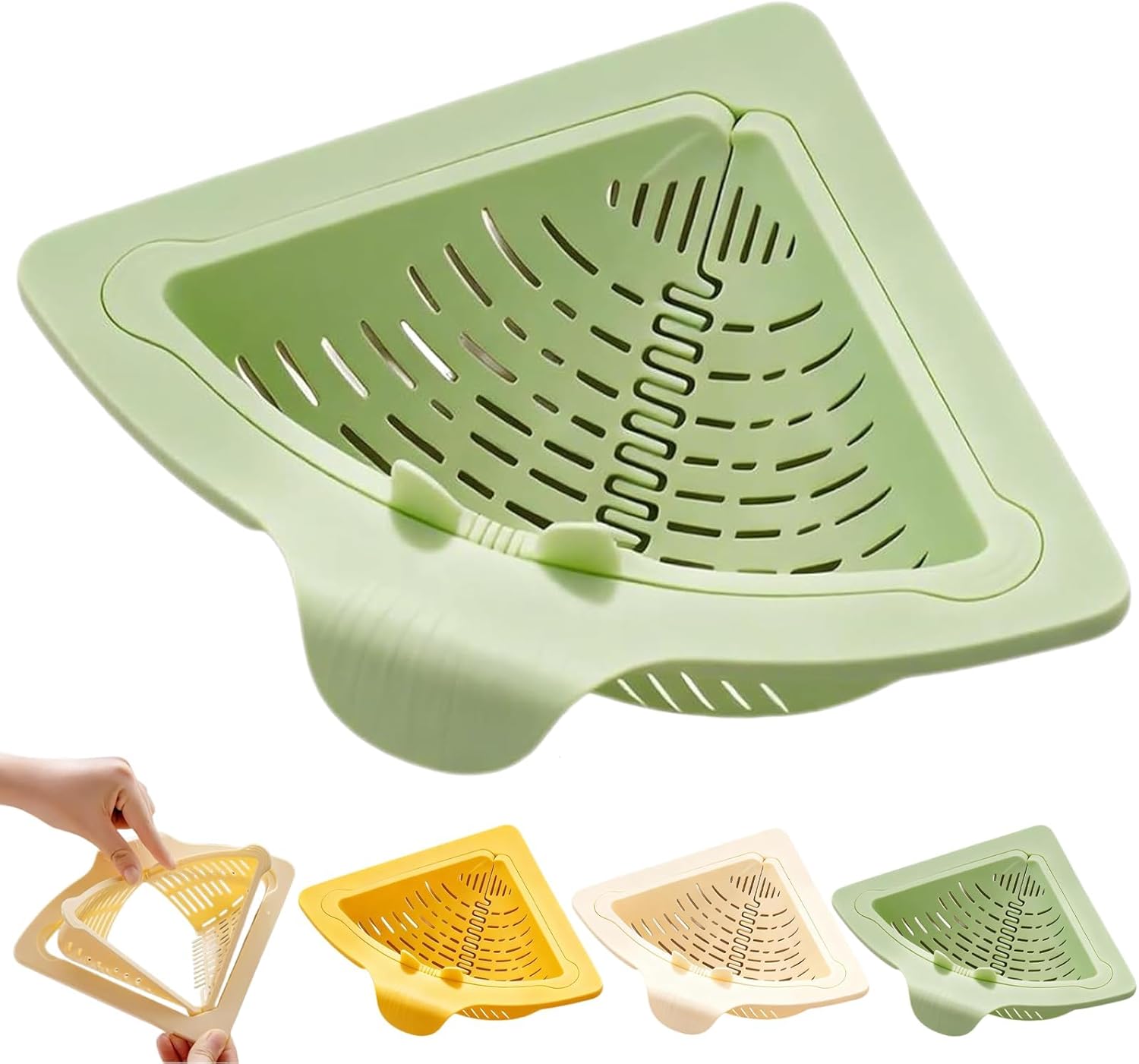 Triangular Sink Draining Basket – Kitchen Strainer & Storage Rack