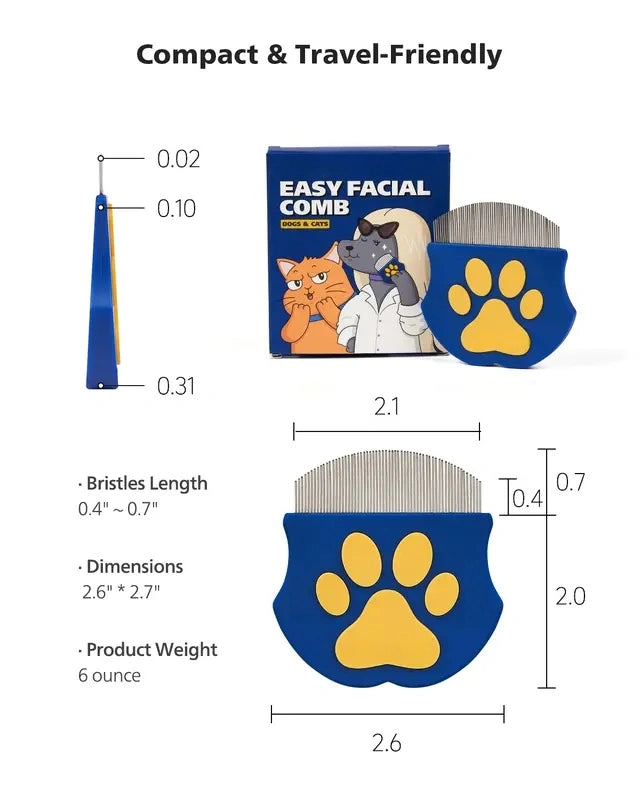 Easy Facial Comb for Cats and Dogs Pets Eye Comb