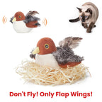 Interactive Flapping Bird Cat Toy – Rechargeable Chirping Toy for Indoor Cats
