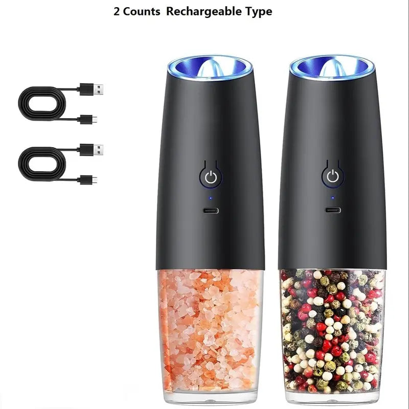 Electric Salt & Pepper Grinder Set – Adjustable Coarseness with LED Light
