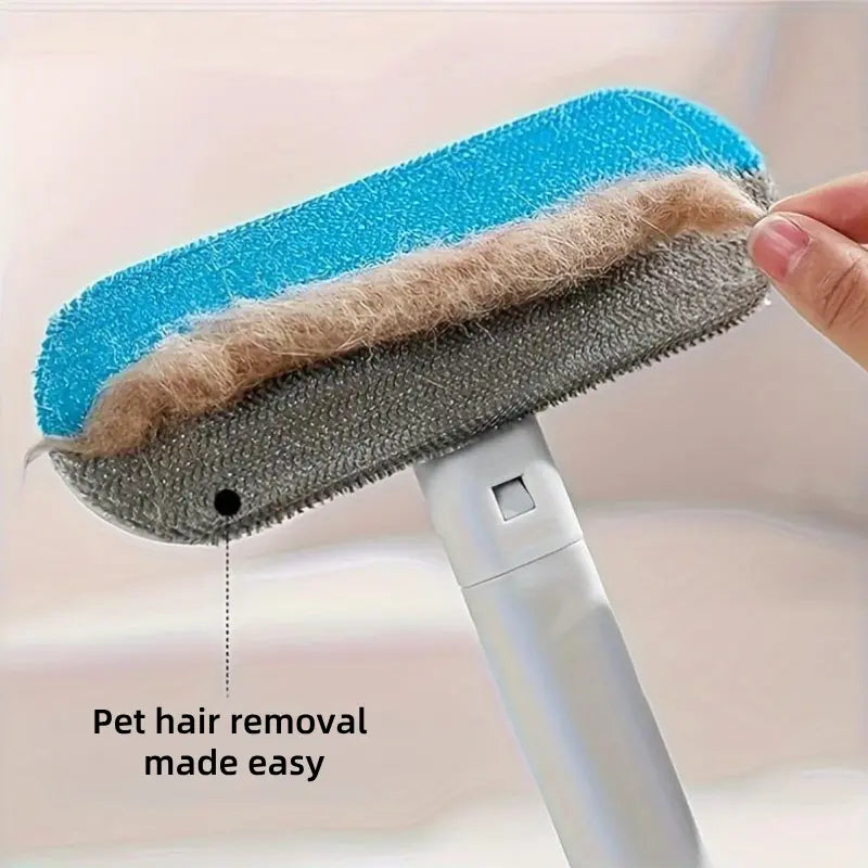 Pet Hair Removal Tool with Long Handle – Lint Squeegee for Furniture & Carpet