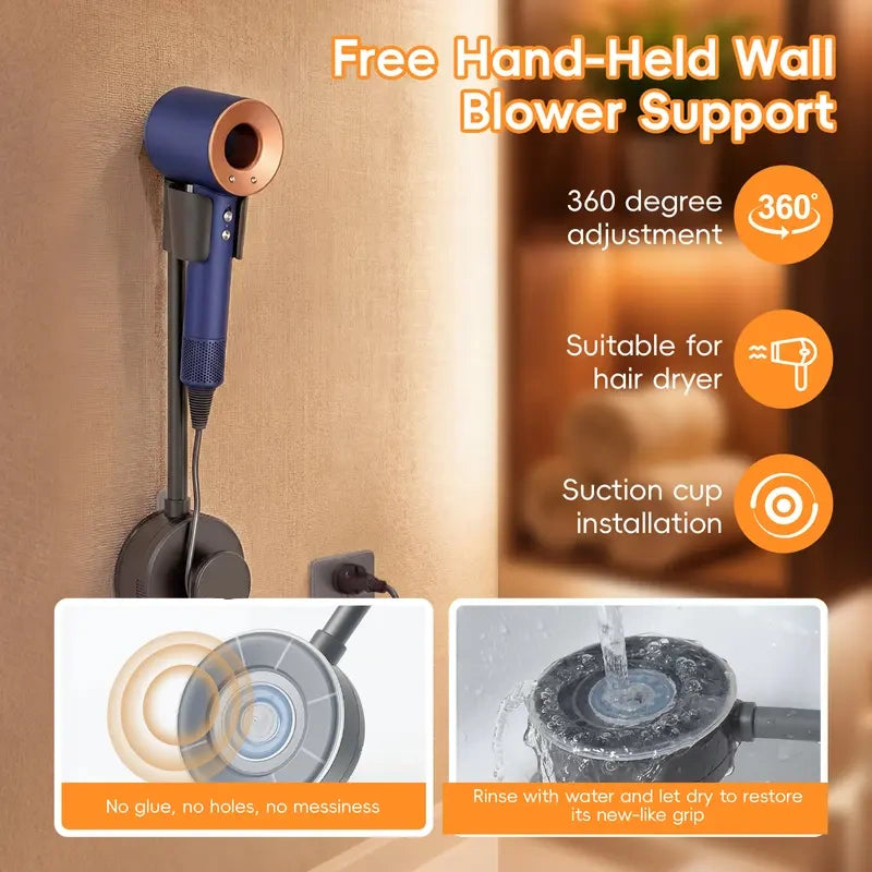 360° Adjustable Hands-Free Hair Dryer Stand