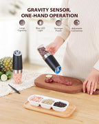 Electric Salt & Pepper Grinder Set – Adjustable Coarseness with LED Light