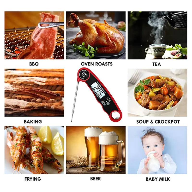 Digital Meat Thermometer – Instant Read Waterproof Kitchen Thermometer