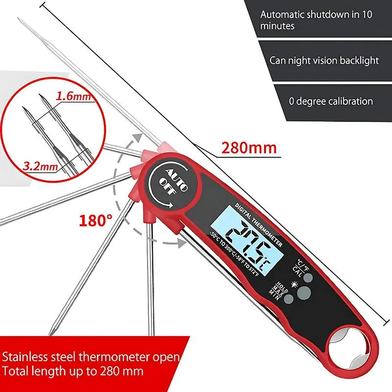 Digital Meat Thermometer – Instant Read Waterproof Kitchen Thermometer