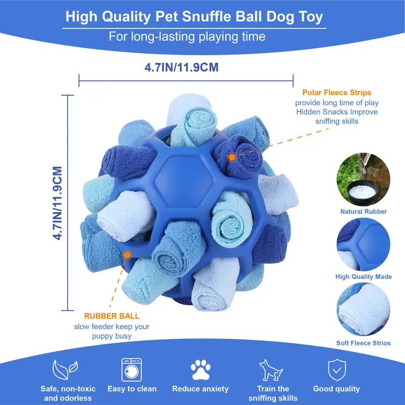 Dog Snuffle Ball Toy – Interactive Puzzle Feeder for Mental Stimulation