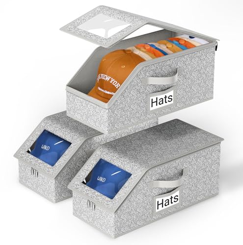 Stackable Hat Storage for Baseball Caps