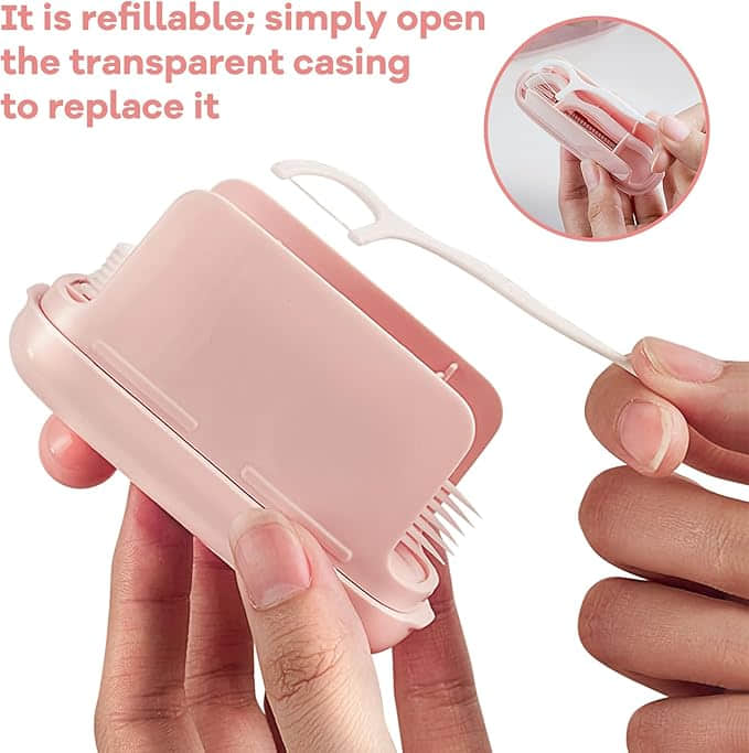 Travel Floss Picks with Storage Case