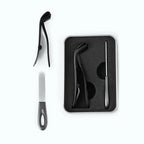 Professional black toenail clipper set for thick toenails and home pedicure care