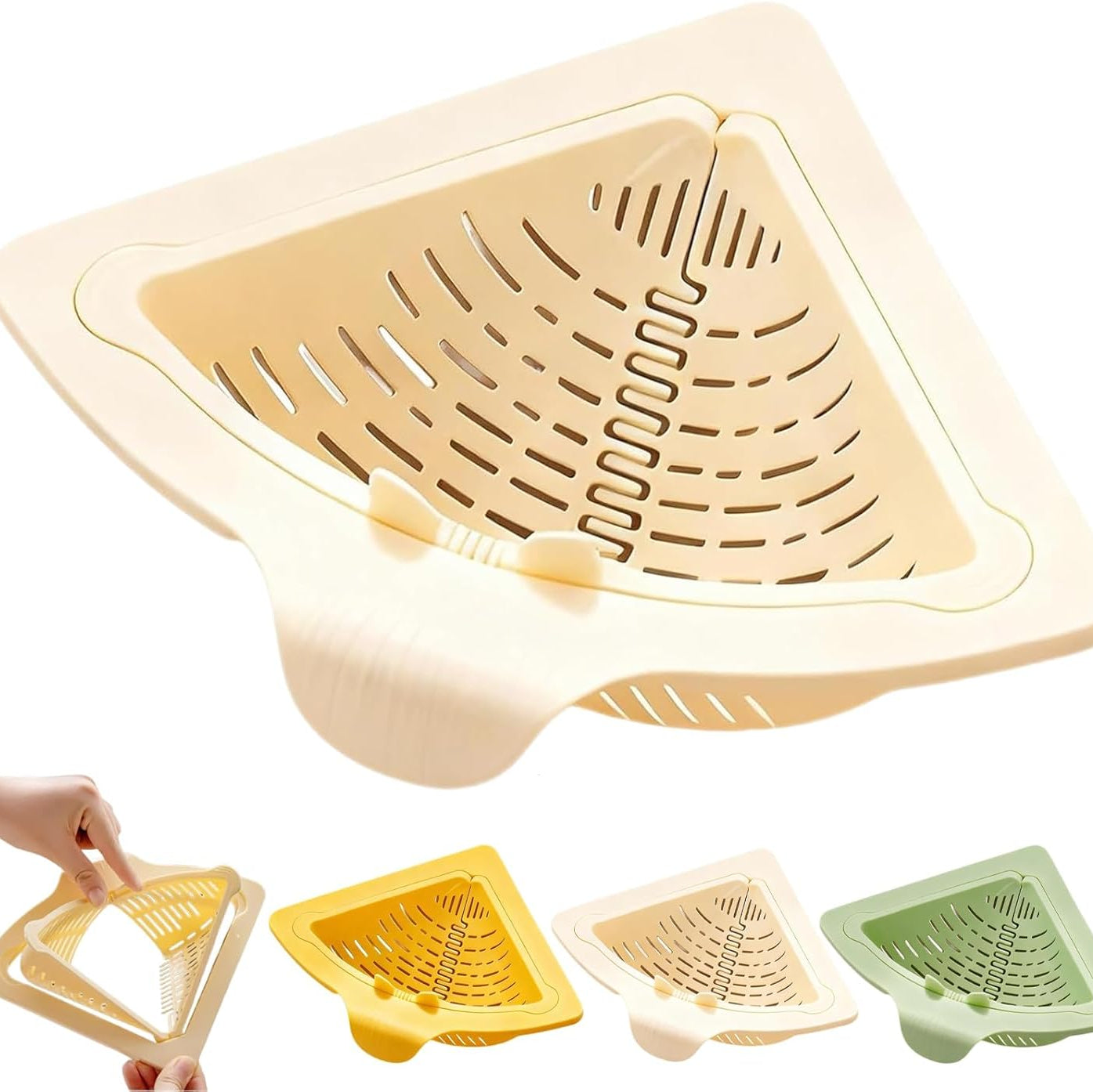Triangular Sink Draining Basket – Kitchen Strainer & Storage Rack