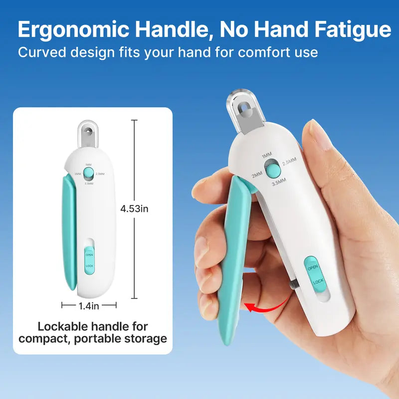 Cat Nail Clipper with Adjustable Trimming Holes – Anti-Splash Grooming Tool