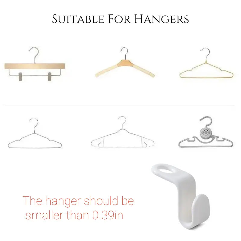20-Pack Hanger Connector Hooks – Space-Saving Closet Organizer & Hanger Extender