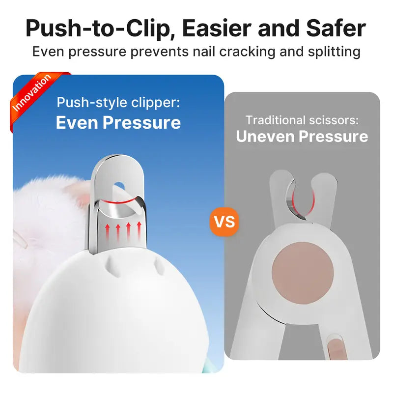 Cat Nail Clipper with Adjustable Trimming Holes – Anti-Splash Grooming Tool