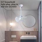 Compact E27 electric fan for office desk bathroom kitchen and dormitory cooling