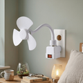 E27 socket mini fan with plug adapter for quiet cooling in bedroom and office